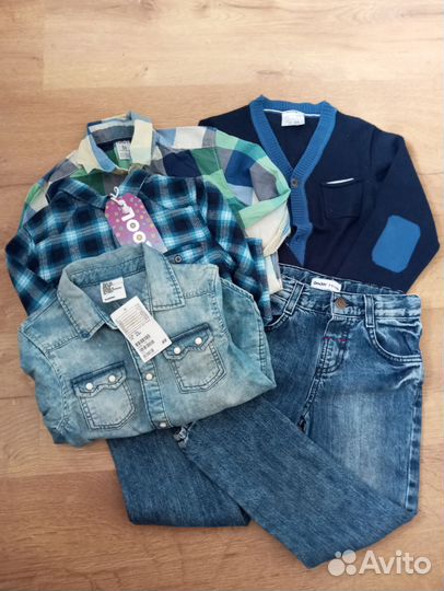 Пакет вещей для мальчика, новые 104-110