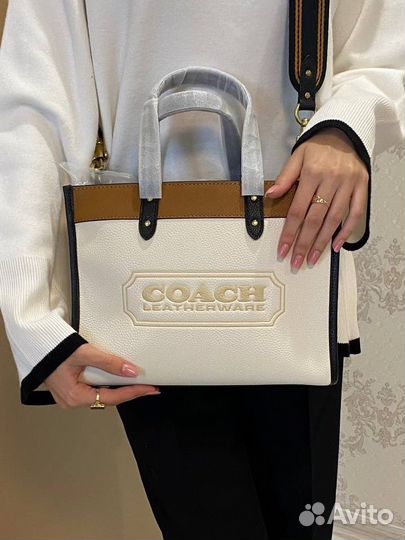 Сумка натуральная кожа coach