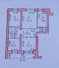 4-к. квартира, 77 м², 4/5 эт.
