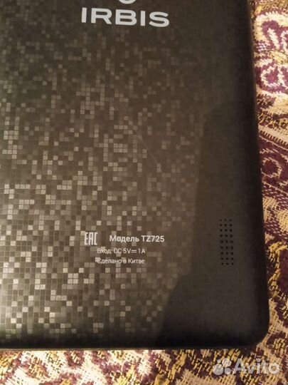 Планшет irbis tz725, нерабочий