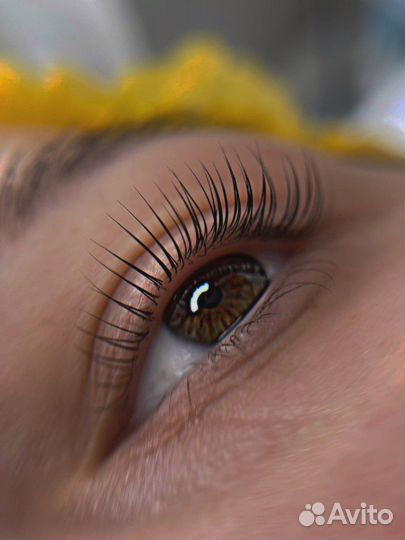 Ламинирование ресниц и оформление бровей