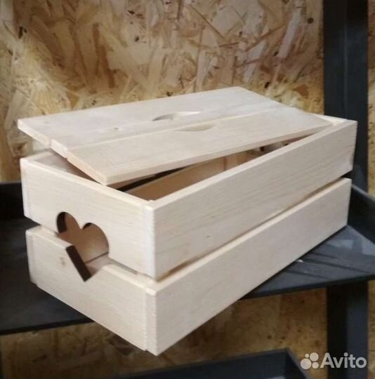 Ящик деревянный для подарков и рассады, теплицы