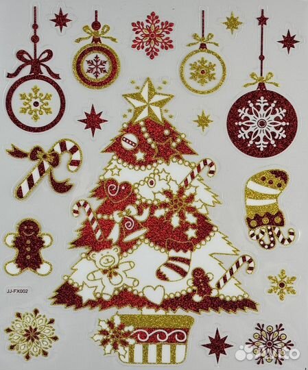 Новогодние наклейки на окна