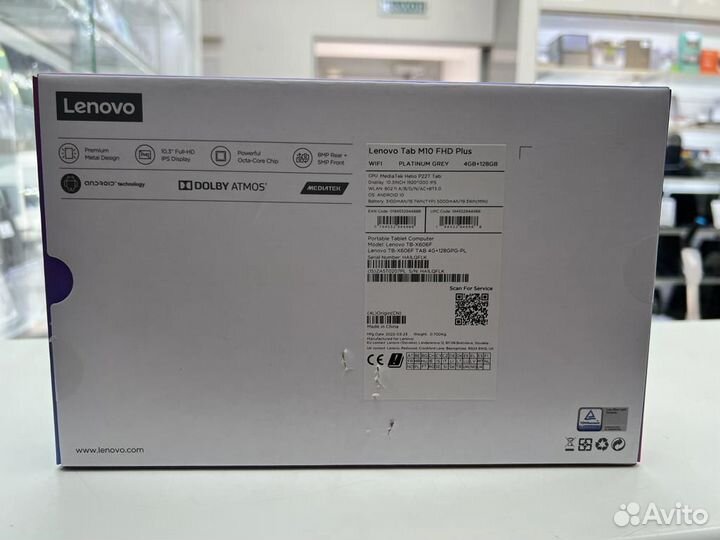 Планшет, Lenovo Tab M10 FHD Plus 128GB, Новый