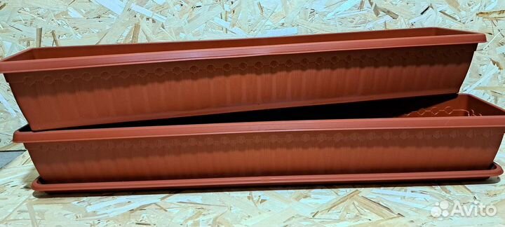 Кашпо) с поддоном для цветов. 100.19.14см