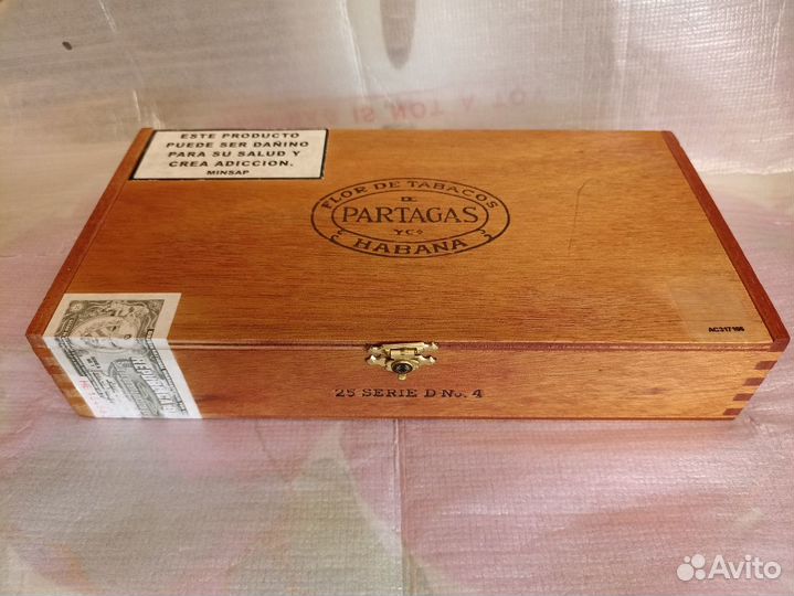 Коробка из-под кубинских сигар Partagas деревянная