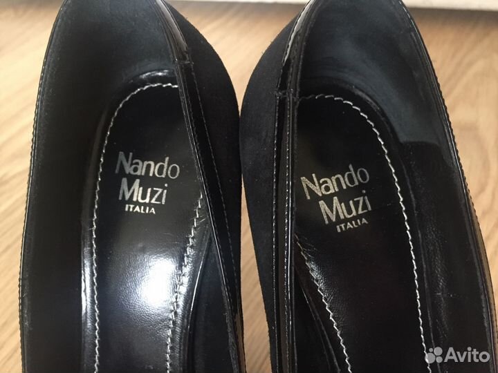 Туфли Nando Muzi 37 размер замша лак
