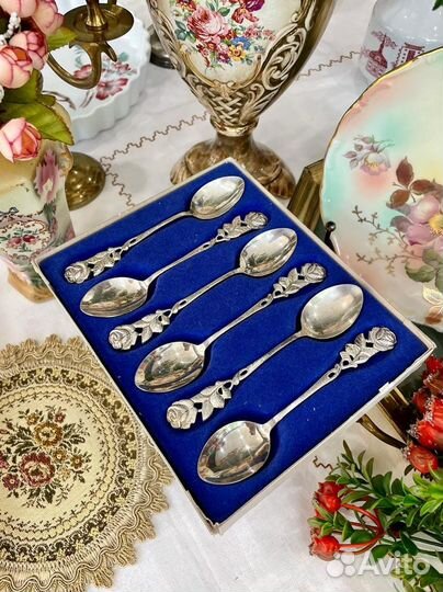 Чайные ложки Винтаж Посеребрение