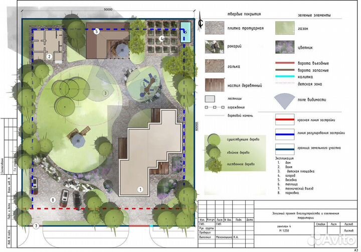 Готовый дизайн проект земельного участка \ Проект
