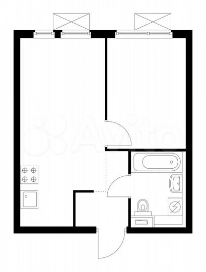 1-к. квартира, 32,4 м², 22/33 эт.