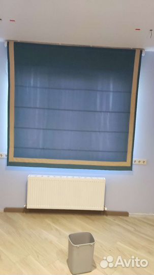 Электрокарниз вертикальный вместе со шторой