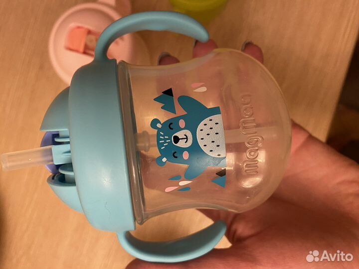 Поильник pigeon с трубочкой mag-mag