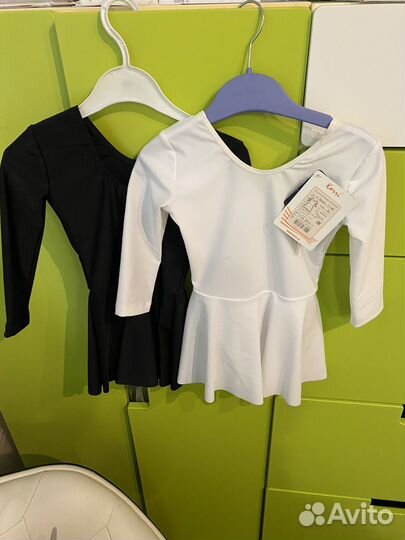 Новый белый купальник гимнастический 116-122