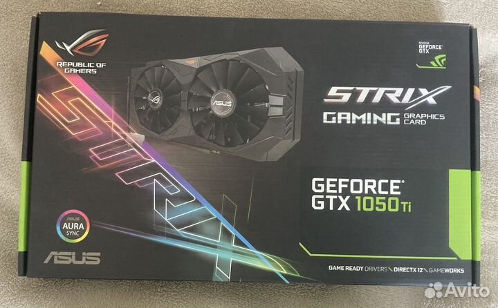 Видеокарта Asus rog strix gaming gtx 1050ti