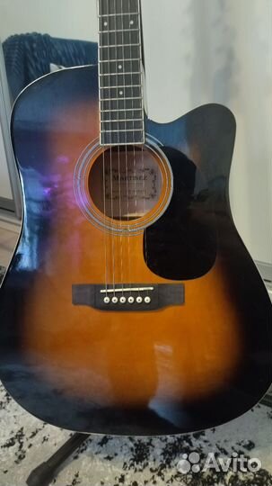 Электроакустическая гитара Martinez FAW-702CEQ VS