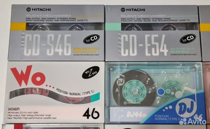 Аудиокассеты Hitachi 46/50/54/60/74 в коллекцию