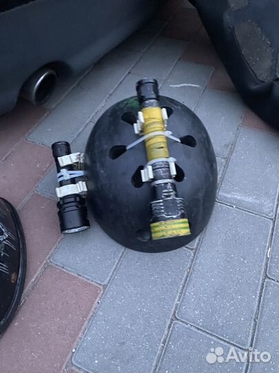 Регулятор для дайвинга, ласты, каски с фонарями