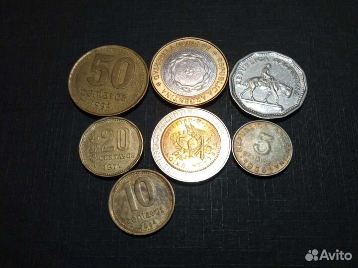 Аргентина, подборка из 7 монет