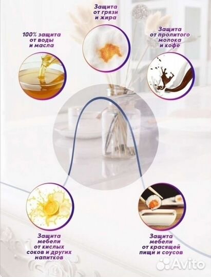 Силиконая скатерть (гибкое стекло)