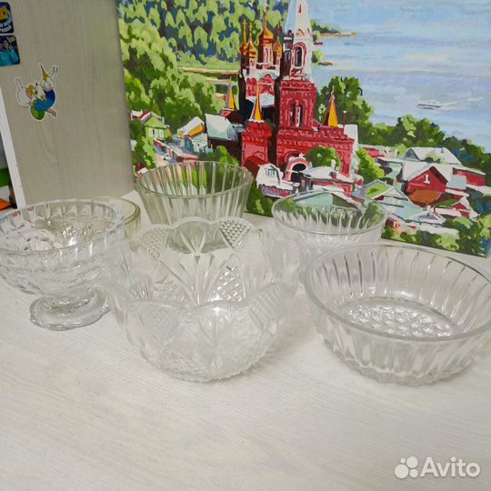 Хрустальные Салатники/ Конфетницы СССР 1960г