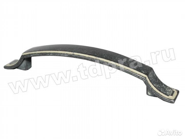 Ручка-скоба 128 мм серебро черненое/слон.кость WMN