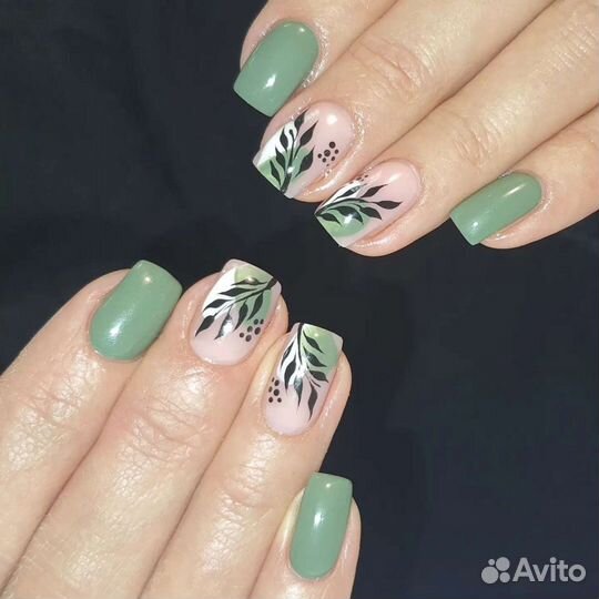 Наращивание ногтей маникюр гель лак