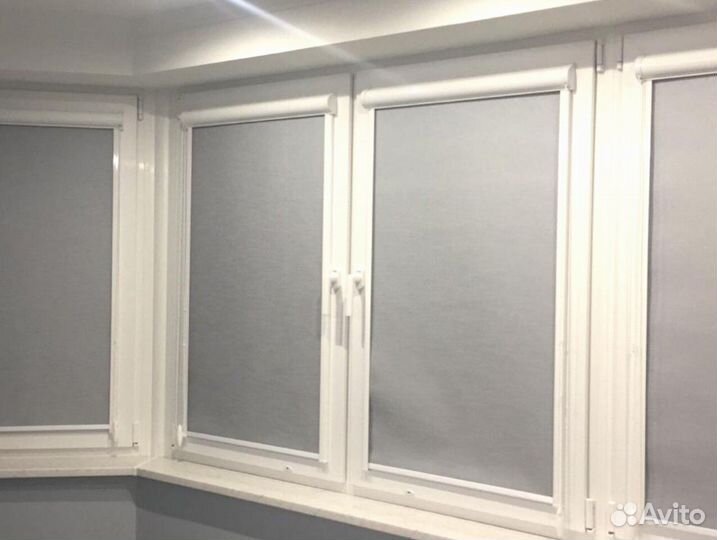 Рулонные шторы с установкой без сверления