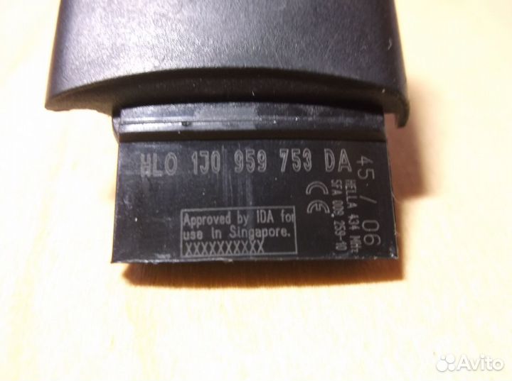 1J0 959 753 DA VW remote key hella 434 MHz