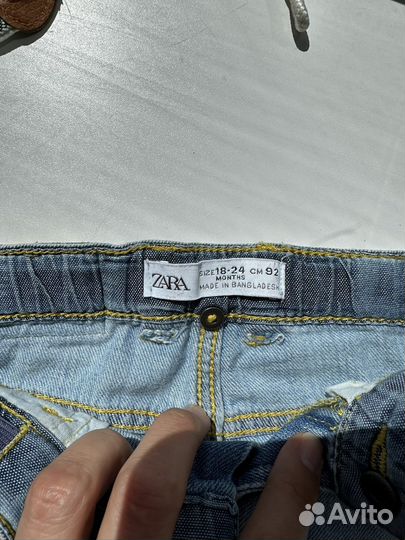 Джинсовые шорты zara 92