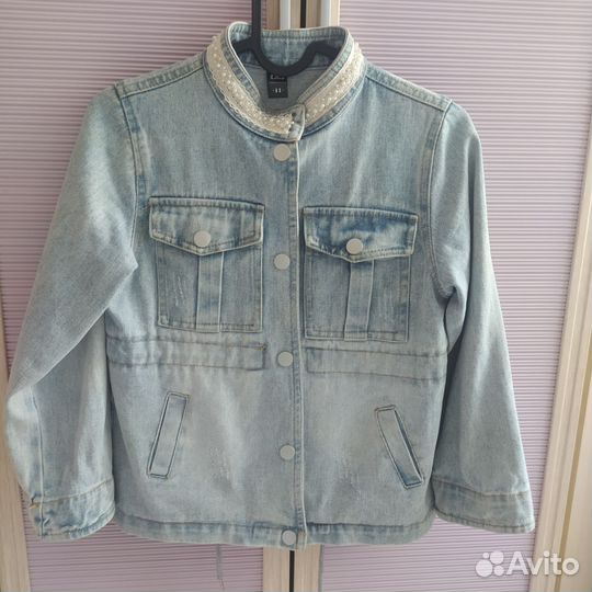 Куртка джинсовая (джинсовка) 140-146 р