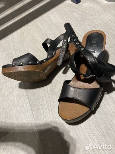 Босоножки esprit 38размер нат кожа