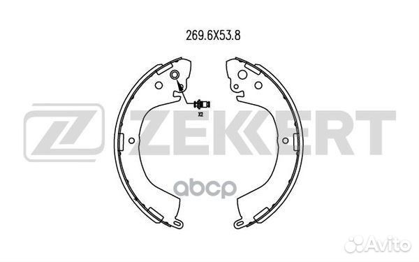 Колодки торм. бараб. задн. Mitsubishi L200 III