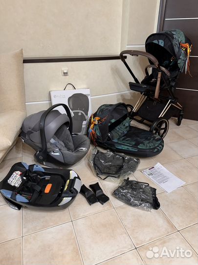 Коляска Cybex priam lll Birds of Paradise 3 в 1