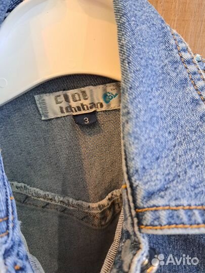 Джинсовая куртка рубашка для девочки