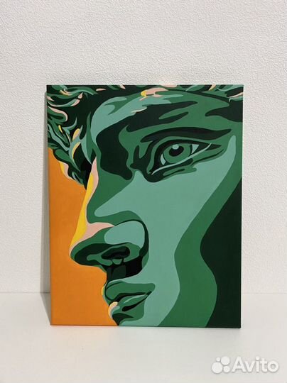 Картина на холсте Давид акрилом