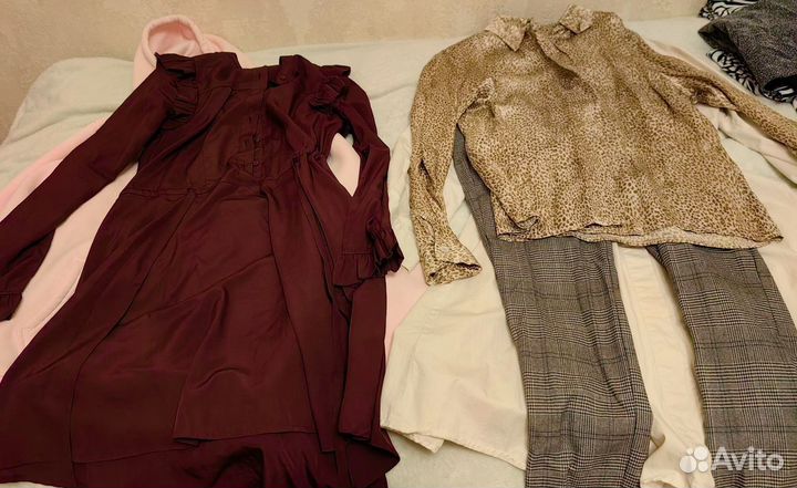 Женские вещи пакетом (платья, кофта, брюки) 44 46