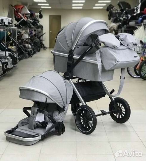 Коляска 2в1 Новая модуль (серая)