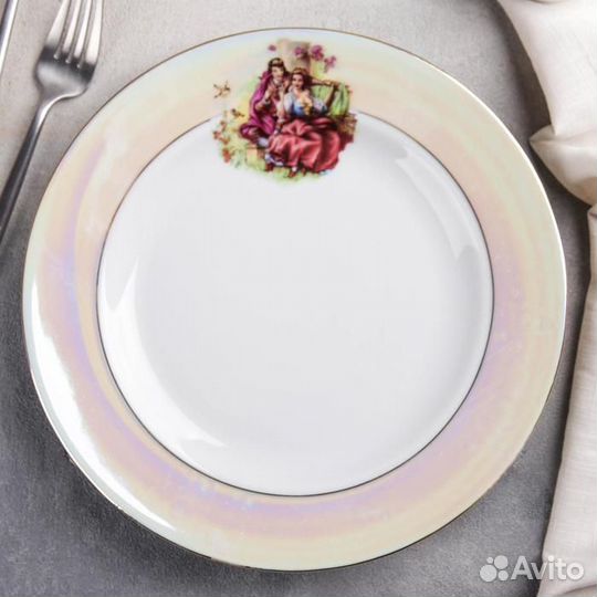 Тарелка «Мадонна», d24 см, белая, фарфор