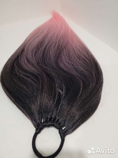 Хвост волосы на резинке