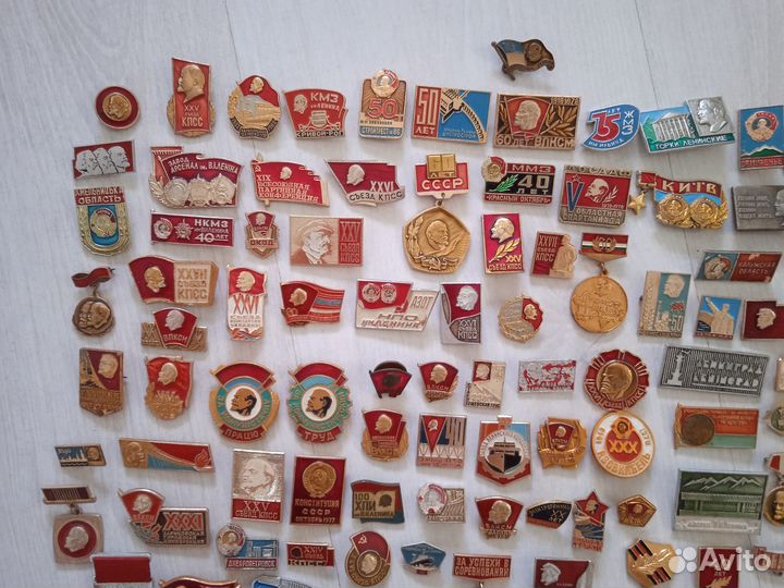 Значки СССР 269шт Ленин алюминий Одним лотом