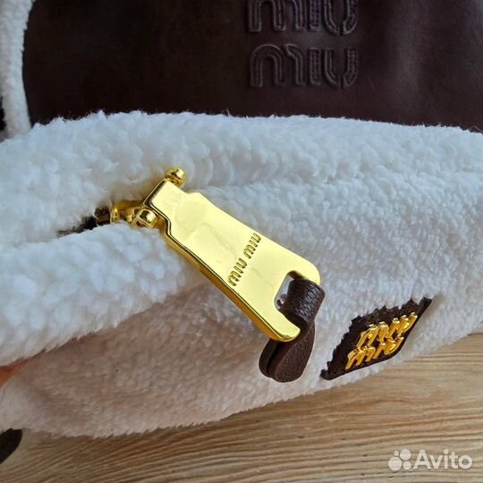 Сумка с ручками MIU MIU натуральная кожа мех