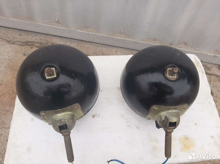 Винтажные фары от старинного авто, состояние отл