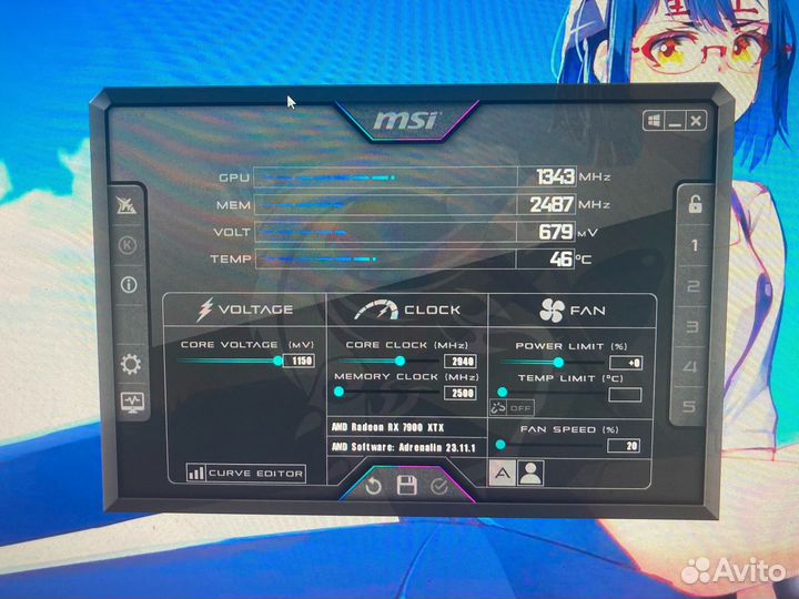 Видеокарта AMD radeon 7900 XTX MSI gaming trio