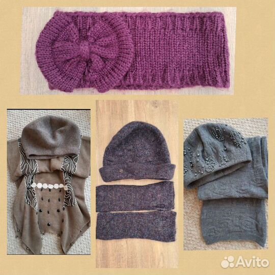 Берет,палантин,шарф,комплект
