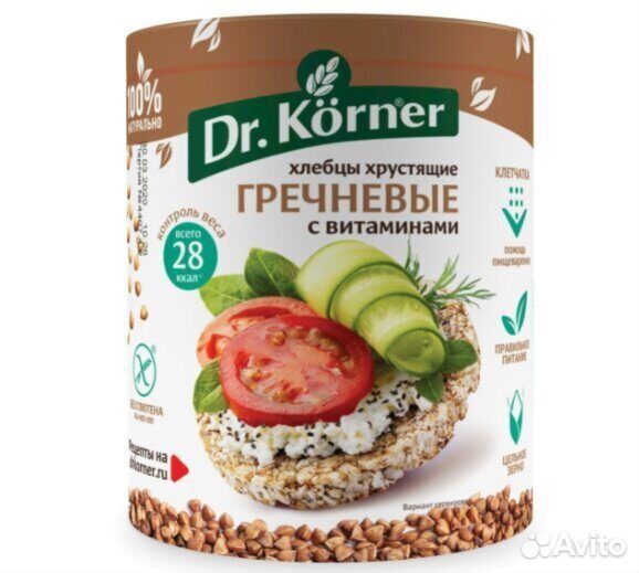 Хлебцы Dr. Korner Гречневые с витаминами 100г