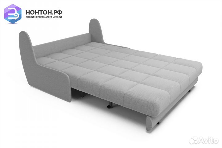 Диван аккордеон Барон №2 рогожка серая