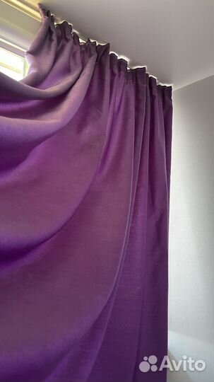 Штора фиолетовая