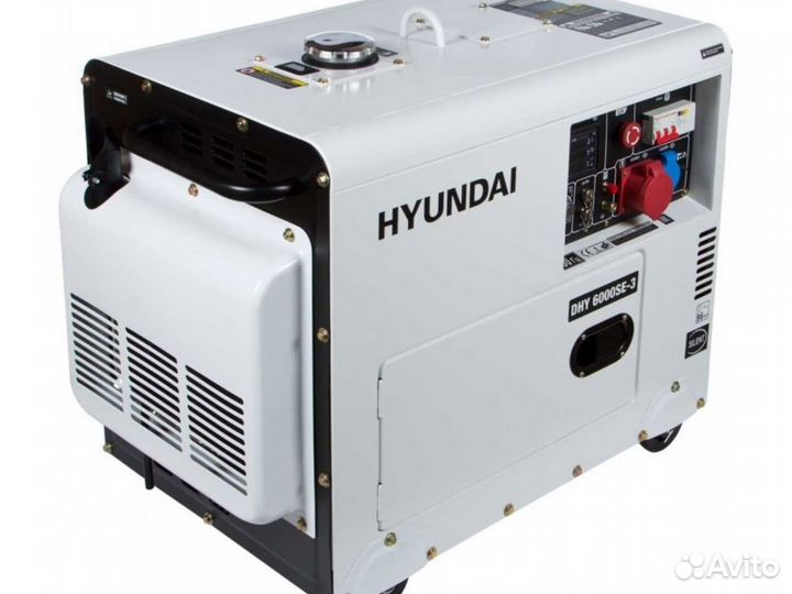 Дизельный генератор 5 кВт Hyundai DHY 6000SE-3