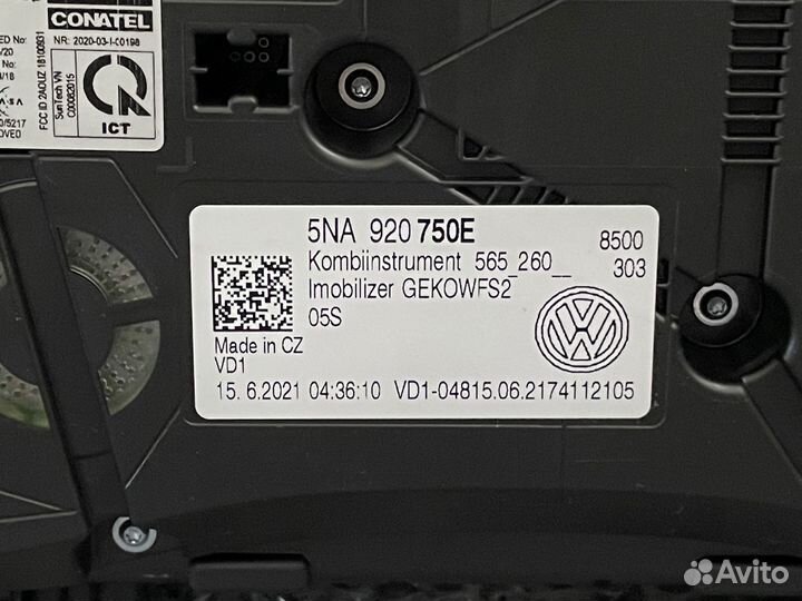 Панель приборная Volkswagen Tiguan AD1 2021