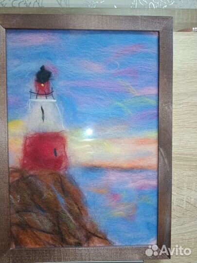 Картина из шерсти